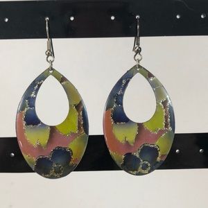 Vintage Boho Hippie Dangly Tear Drop Earrings